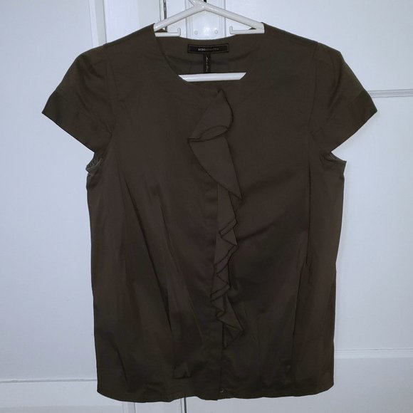 BCBGMaxAzria Dark Olive blouse - Picture 1 of 3